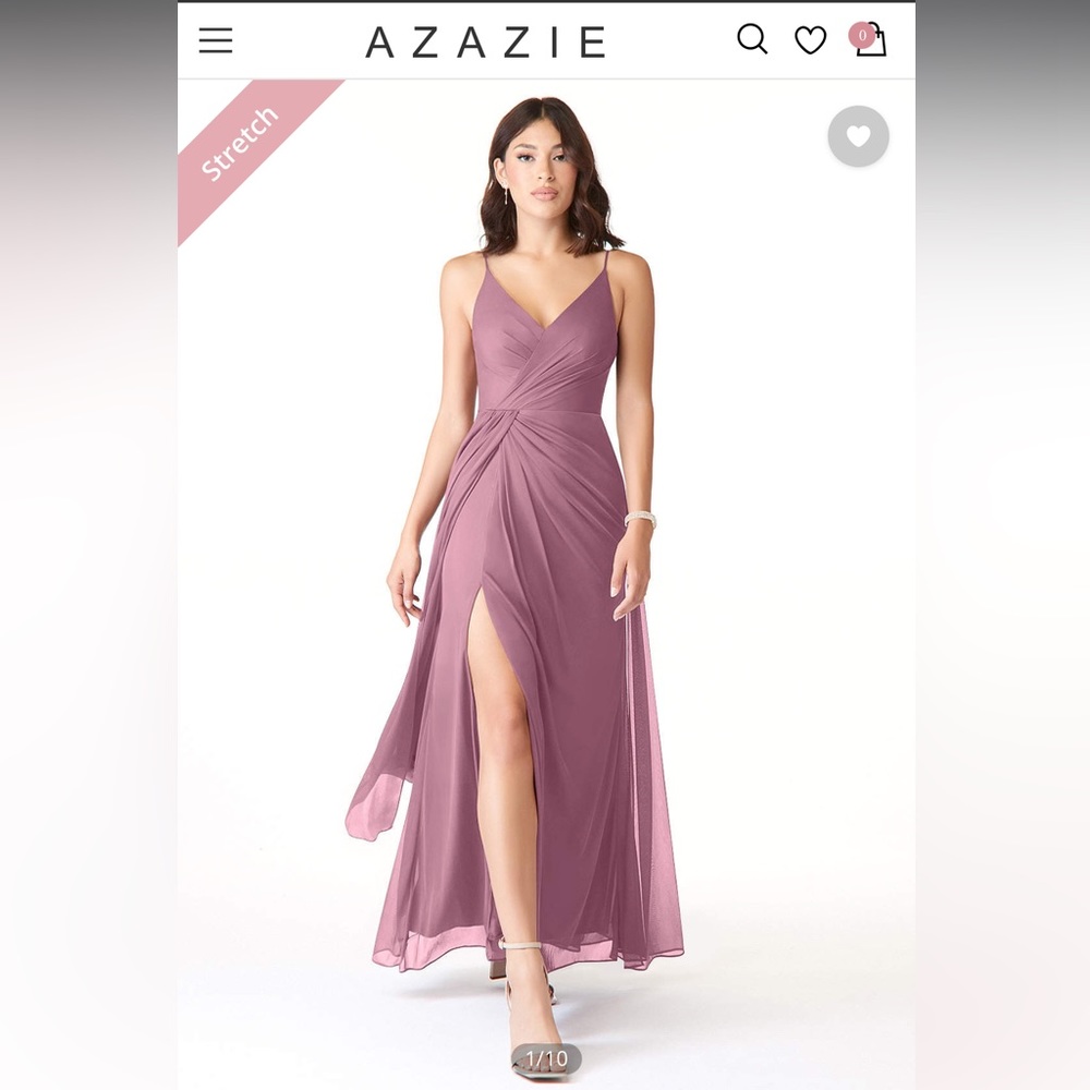 Azazie Vintage Mauve size A12 bridesmaid party dress